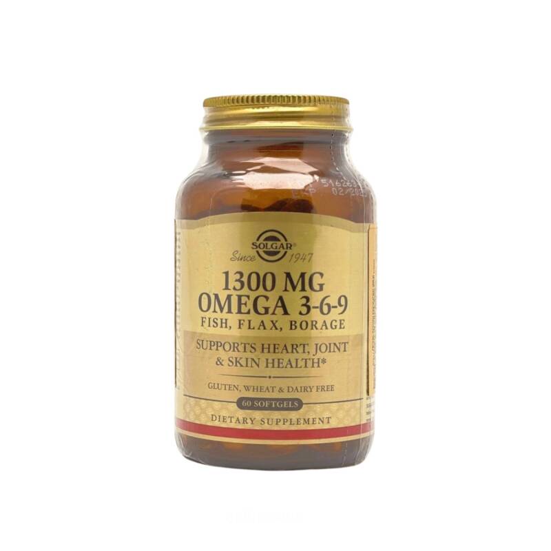Solgar EFA 1300mg Omega 3-6-9 N60 — EPA DHA damar elastikliyi xolesterin qan axıcılığı